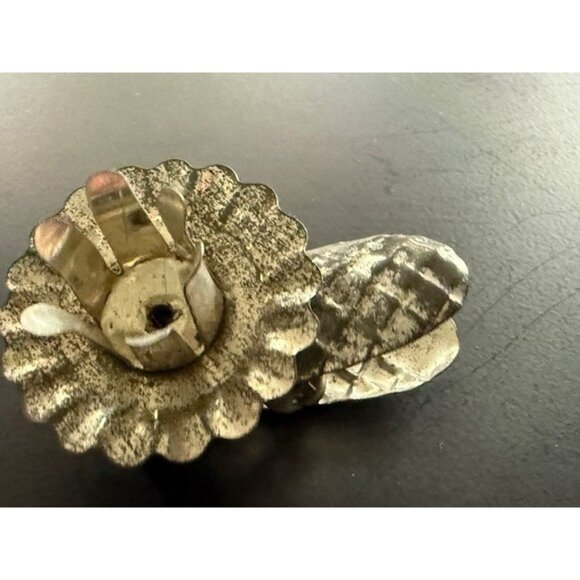 Vintage Silver Tone Christmas Tree Candle Clips Holders Pinecone Clips Set 15 pc - Picture 11 of 14